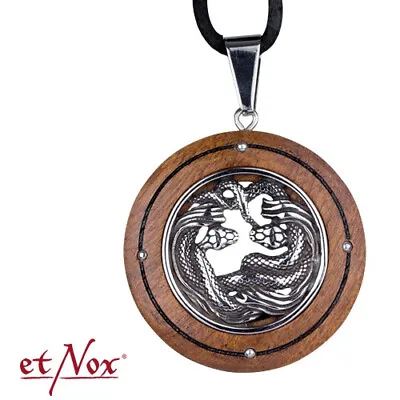 Buy Real Etnox Snake Pendant Wood Stainless Steel Symbol Jewelry - New • 28.45£
