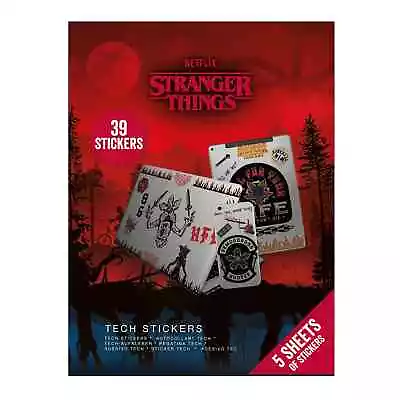 Buy Stranger Things Hellfire Tech Stickers Pack 5 Sheets New 100% Official Merch • 5.50£