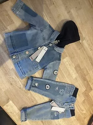 Buy Ikks Baby Denim Jacket And Matching Denim Jeans Set • 50£