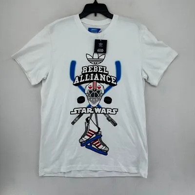 Buy Star Wars Adidas Rebel Alliance Hockey T Shirt Men's L White • 23.97£