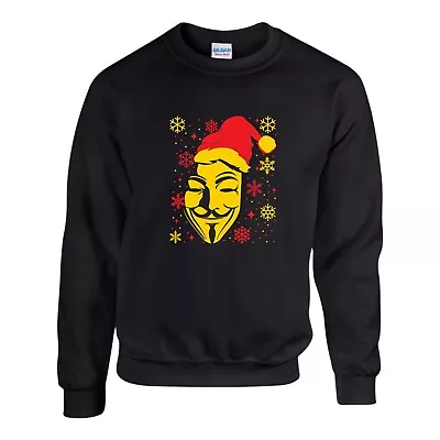 Buy Santa Claus Face Jumper, Funny Christmas Ugly Merry Xmas Sweatshirt Unisex Top • 17.99£