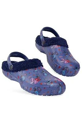 Buy Disney Adult Unisex Stitch Winter Clogs Cosy Slip On Slippers Cosy Fleece Lining • 20.49£