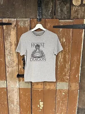 Buy Primark T-Shirt Game Of Thrones House Of The Dragon Grey Crew Neck Men's Small • 9.99£