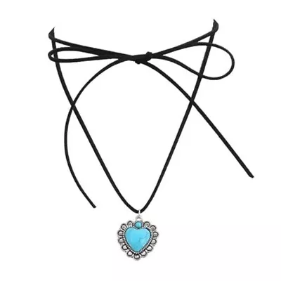 Buy Vintage Heart Pendant Necklace Bohemian Choker Chains Jewelry Ornament • 6.49£