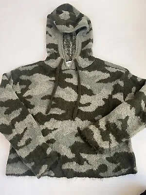 Buy VICTORIA’S Secret PINK Camo Cropped Fuzzy Hoodie Size Small S • 14.15£