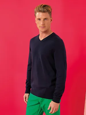 Buy Asquith & Fox Men's Cotton Blend V-Neck Sweater AQ042 - Smart Casual Jumper  • 22.85£