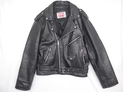 Buy Smirnoff Last Word Clothing Leather Jacket UK Size XL Mens Biker Sid Vicious • 70£