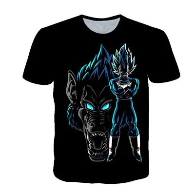 Buy Vintage Mens DBZ Black Goku Vegeta Gorilla Short Sleeve T-Shirts Adult S-6XL • 15.59£