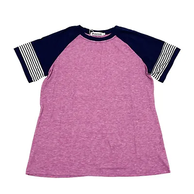 Buy Penceni Womens Size L Short Sleeve Raglan T-Shirt Colorblock Pink/Black/White • 4.62£