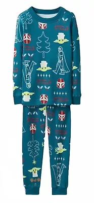 Buy Hanna Andersson X Star Wars Collection Mandalorian Baby Yoga Adult Pajamas Sz L • 41.57£