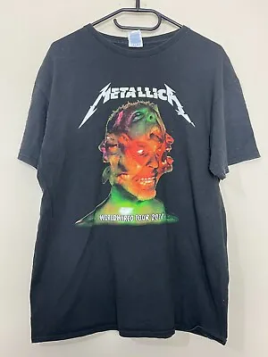 Buy Metallica World Tour 2017 Black T-shirt Used Size L B2 North America Dates • 15£