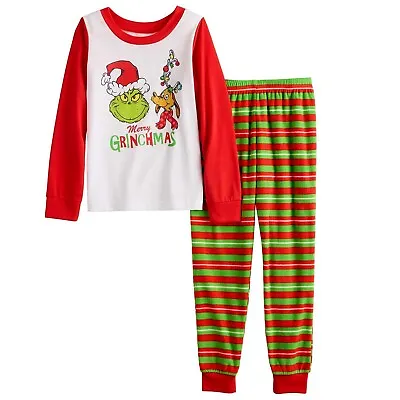 Buy $40 Dr Seuss Grinch Pajamas Set Pant Shirt Kids Boy Girl 6 8 S M Stole Christmas • 23.24£