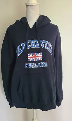 Buy N7 Manchester England Long Sleeve Women's Hoodie Pullover Sweatshirt Size M Blue • 7.60£