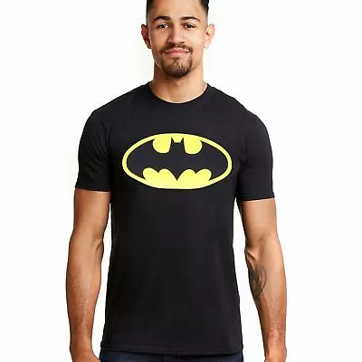 Buy Official DC Comics Mens Batman Logo T-shirt Black Sizes S - XXL • 13.99£