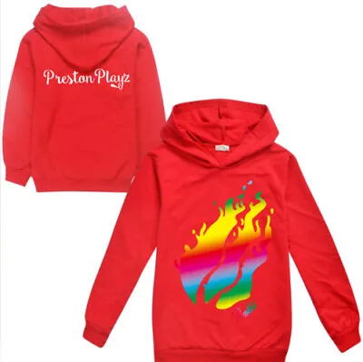 Buy Kids Boys Girls Pizza Flame Hoodie Hoodie Hoodie T-shirt Youtube Merch Top~~~ • 15.82£