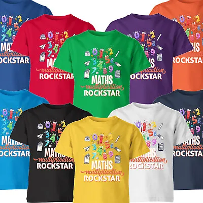Buy Unique Number Day Learning With Style Math RockStar School Wear T-Shirt #ND45 • 7.59£