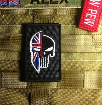 Buy 1 X Spartan Punisher Union Jack Flag Patch Hook And Loop 8 Cm X 5 Cm 🇬🇧 • 5.50£