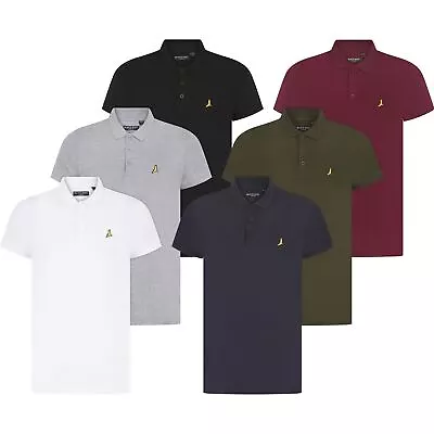 Buy 6 Pack Brave Soul Mens Polo Shirt Short Sleeve Logo Pique T Shirt Top Multi Pack • 24.99£