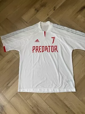 Buy Adidas David Beckham Predator Men’s Large White Red Training T Shirt Top RARE • 39.99£