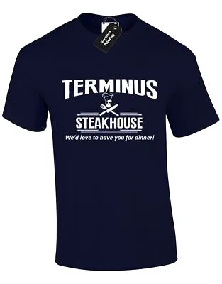 Buy Terminus Steakhouse Mens T Shirt Walking Dead Michonne Zombies Rick Daryl Carol • 7.99£