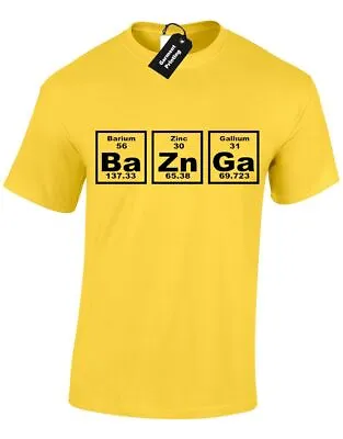 Buy Bazinga Periodic Table Mens T Shirt Penny Leonard Rubix Chemistry Formula Nerd • 7.99£