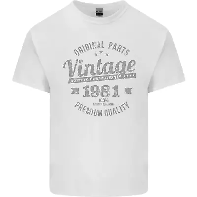 Buy Vintage Year 43rd Birthday 1981 Mens Cotton T-Shirt Tee Top • 11.22£