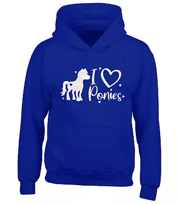 Buy Childrens Horse Riding Hoodie Glitter Equestrian Hoody Heart Ponies Pony Top • 15.99£