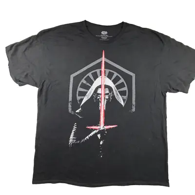 Buy Star Wars Kylo Ren Graphic T Shirt Size XXL 2XL Black Short Sleeve Hybrid • 12.82£