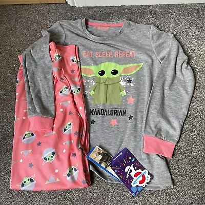 Buy Disney Mandalorian Girls Pyjamas Age 12  • 5£