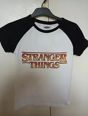 Buy White Stranger Things T-Shirt Age 10 • 1.50£