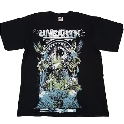 Buy Mens Unearth Skull Graphic T-Shirt Size Large • 9£