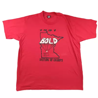 Buy Screen Stars Vintage Single Stitch Graphic T Shirt Size 2XL Red  Bold 1991  USA • 17.99£