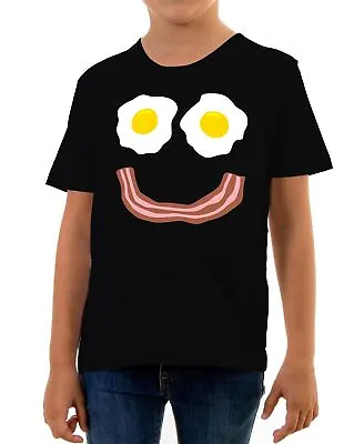 Buy Bacon And Eggs Smile Kids T-Shirt Funny Food Fry Up Cool Breakfast • 10.99£
