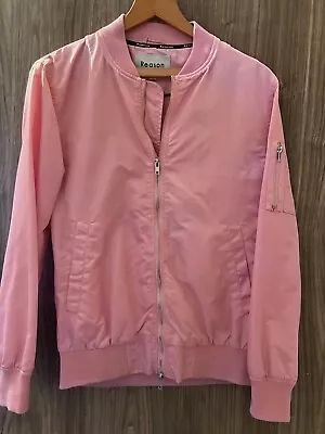 Buy Pink Bomber Jacket By Reason Brand Men’s  Size S Great Condition • 15£