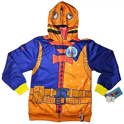 Buy FortNite Beef Boss Boys Hoodie Jacket Large Mesh Eyes Masked Full Zip Cosplay • 7.89£