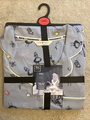 Buy Bnwt M&s Disney Alice In Wonderland Cotton Rich Pyjamas Size Large Uk 14-16 • 17.49£