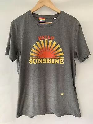 Buy T-shirt Pickle Size M Grey Cotton “Hello Sunshine” Graphic Mens • 13.19£