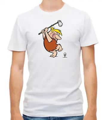 Buy The Flintstones Characters White / Black Short Sleeve Men T Shirt L005 • 9.51£