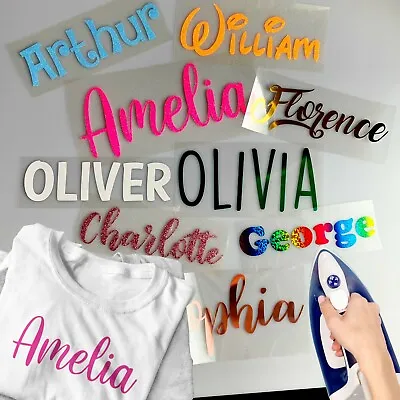 Buy Name T-Shirt Decal Iron-On Transfer Heat Vinyl Personalised Custom Word Text • 7.38£