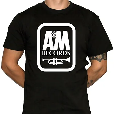 Buy A&M Records Black T-Shirt - Defunct Record Label - 100% Preshrunk Cotton Shirt • 24.08£