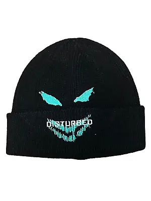 Buy Disturbed - Green Face Official Beanie Hat One Size Fits All NEW • 9.99£