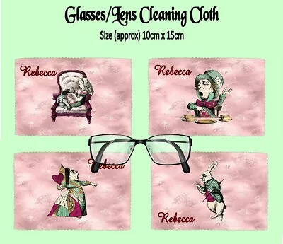 Buy Personalised Alice In Wonderland Glasses/lens Cleaning Cloth Perfect Gift Idea • 3.50£
