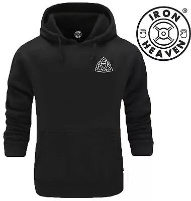 Buy Triquetra Hoodie Pocket Gym Clothing Bodybuilding Training Workout Vikings Top • 20.99£