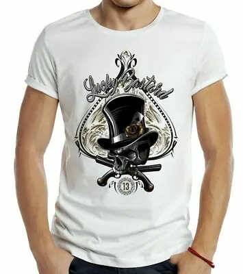 Buy Peaky Blinders T-shirt Lucky 13 Gangster TV England Skull Garrison Retro 1900 • 9.99£