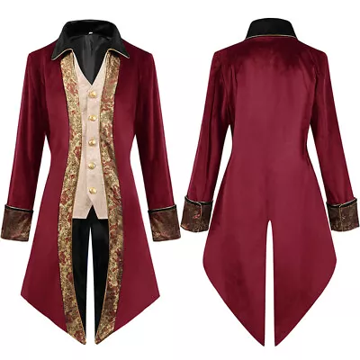 Buy Frock Coat Steampunk Victorian Morning Steampunk Mens Retro Gothic Jacket • 39.99£