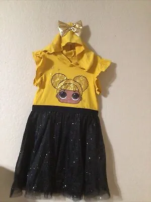 Buy Girls LOL Dress L.O.L Doll Cosplay Tutu Costume With Hoodie Size S 6/6X • 22.19£