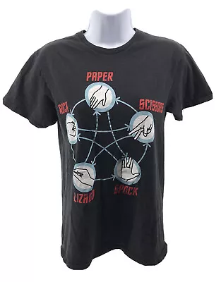 Buy Big Bang Theory T Shirt Womens Sz S Small Black Rock Paper Scissors Spock Lizard • 18.94£