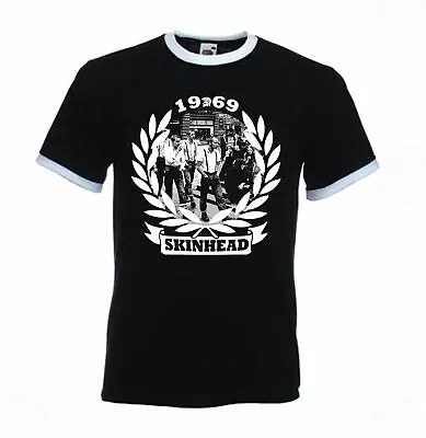 Buy 1969 Skinhead Logo Northern Soul Men's Contrast Ringer T-Shirt • 12.95£