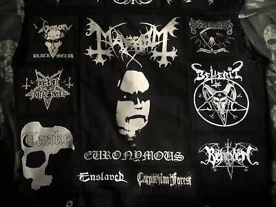 Buy Black Metal Battle Jacket Cut-Off Denim Vest Darkthrone Taake Bathory Mayhem  • 206.99£