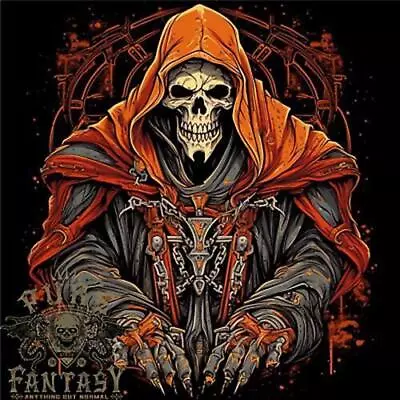 Buy Grim Reaper In Medieval Satanic Robes Mens Cotton T-Shirt Tee Top • 10.99£